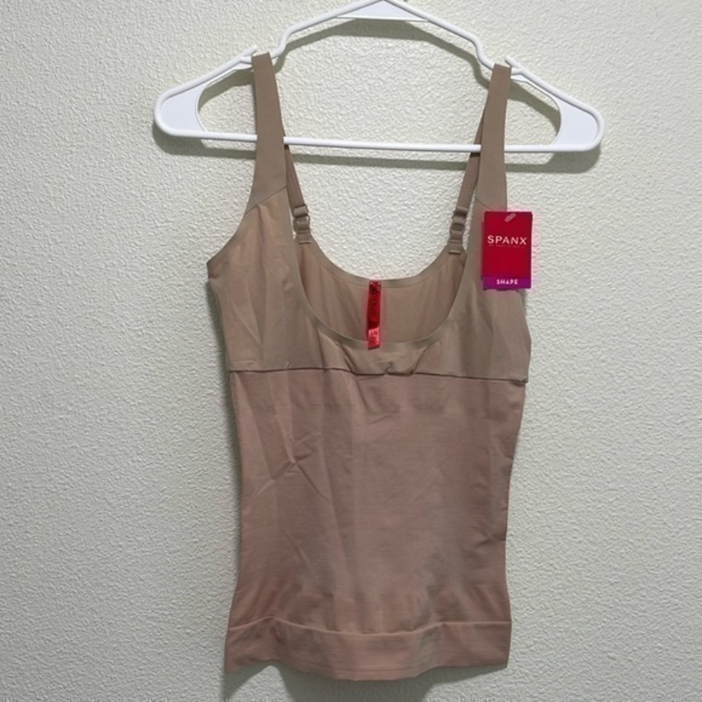 SPANX open bust camisole L NWT nude